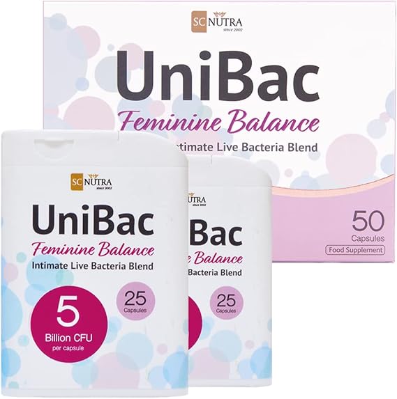 UniBac Probiotics for Women, Clinically documented and Designed explicitly for The Vaginal microbiome - Unified Bacteria Feminine Balance 10Bn CFU