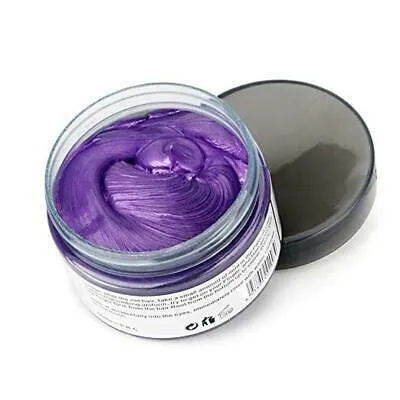 Unisex DIY Hair Color Wax Mud Dye Cream Temporary Modeling 9 Colors Mofajang (Purple)