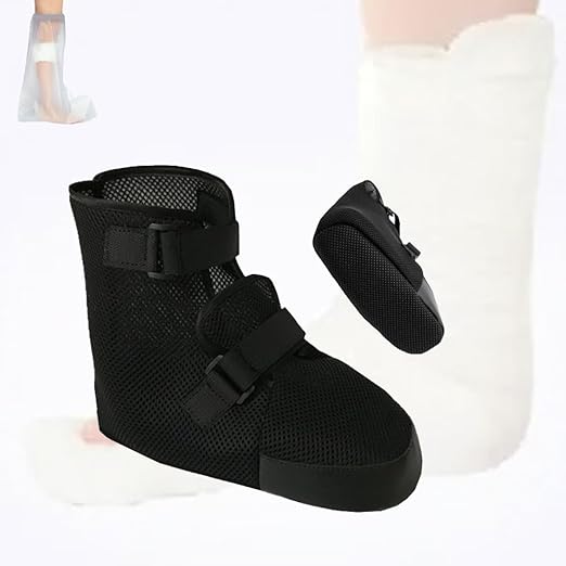 Unisex Offloading Post Op Shoe without Sole,Adjustable Medical Walking Shoe for Broken Foot,Lightweight Medical Walking Boot for Post Surgery,Fractured Foot,Sprains,Left or Right Foot,1PC