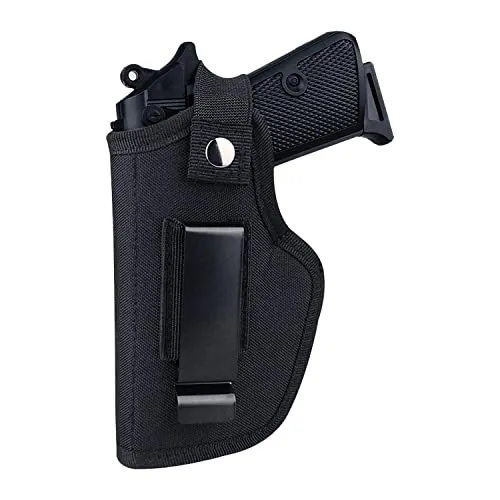 Universal Gun Holsters for Men Women, 9mm Holsters for Pistols Right Left, 380 Gun Holster, Concealed Carry Holster Inside Outside for Compact Subcompact Handguns (Black)