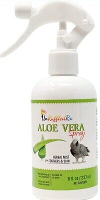 UnRuffled Rx Aloe Vera Spray For Birds 8 oz Herbal mist for feathers & skin safe