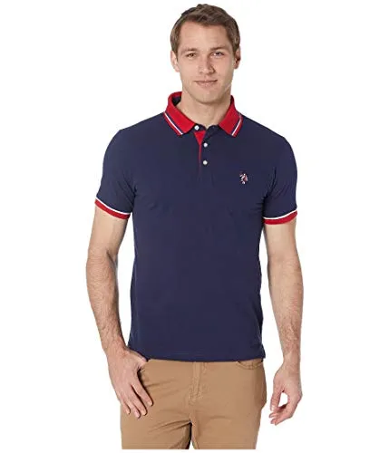 U.S. Polo Assn. Slim Fit Contrast Pique Polo Classic Navy SM