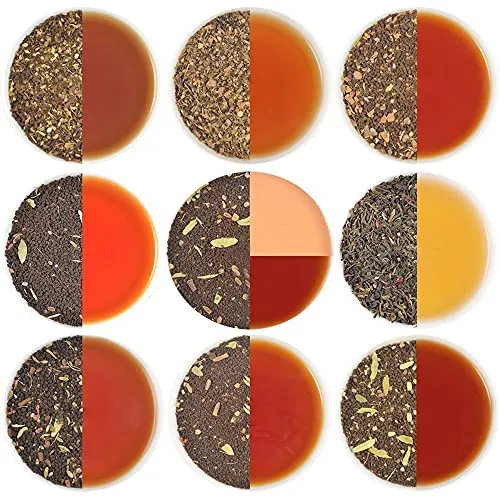 VAHDAM, Chai Tea Sampler -10 TEAS, 50 Servings | Valentines Day Gifts for Her & Him | 100% NATURAL | India's Original Masala Chai Teas | Tea Variety Pack & Tea Gift Set -Chai Tea Loose Leaf, 3.53oz