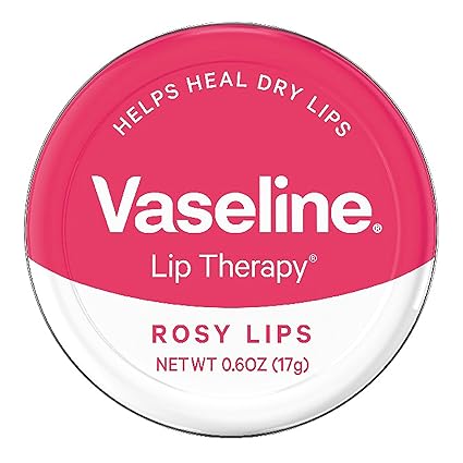 Vaseline Lip Therapy Lip Balm Tin, Rosy Lips, 0.6 oz