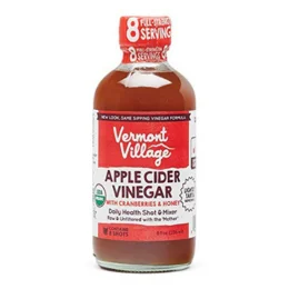 Vermont Village Cranberry Honey Apple Cider Vinegar (Organic), 8 oz (Pack of 4)