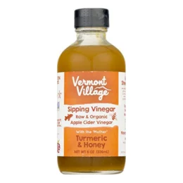 Vermont Village Organic Sipping Apple Cider Vinegar, 8oz (Turmeric & Honey) (2)