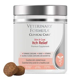 Veterinary Formula Clinical Care, Skin and Coat Itch Relief Premium Dog Supplement, 90 Soft Chews