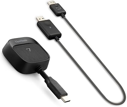 ViewSonic ViewShare WPD-900 Wireless Presentation System with 1080p Full HD, Miracast, and AirPlay Support, USB-C, HDMI, and USB Inputs for Instant One-Click Screen Sharing