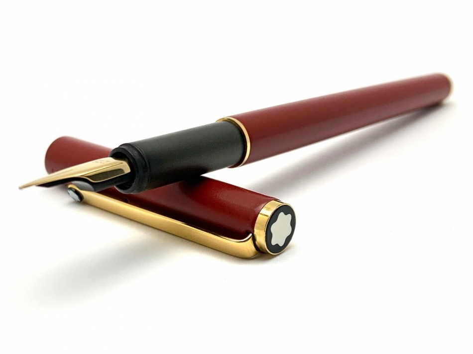 Vintage Montblanc S Line Red No 2118 Epoxy Finish Fountain Pen