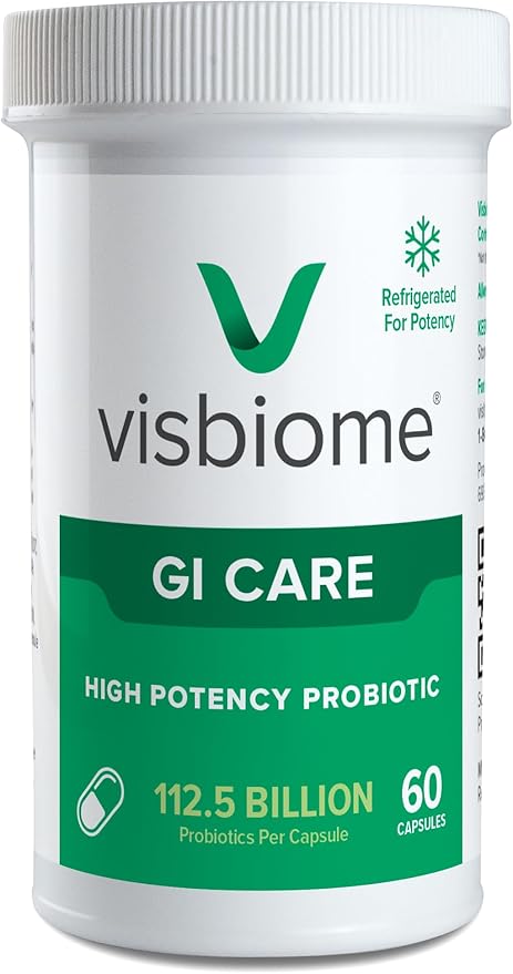 Visbiome GI Care High Potency Probiotic 112.5 Billion CFU Live Probiotics, Original De Simone Formulation, Made in USA, 60 Capsules.