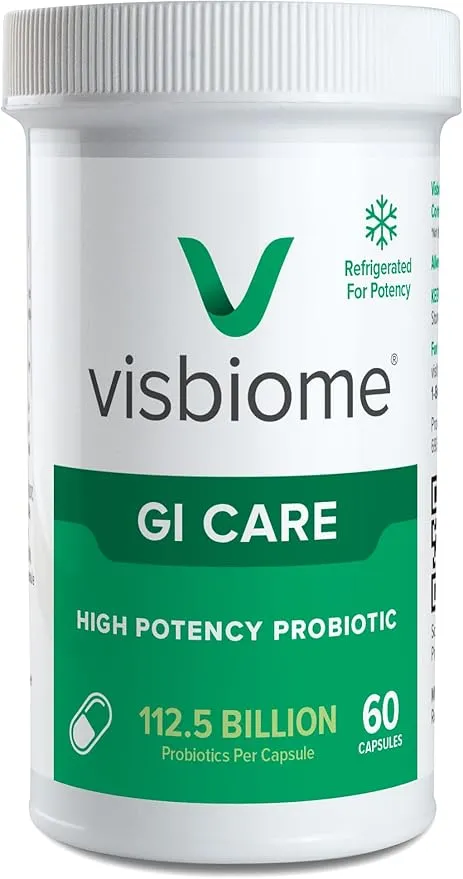 Visbiome GI Care High Potency Probiotic 112.5 Billion CFU Live Probiotics, Original De Simone Formulation, Made in USA, 60 Capsules.