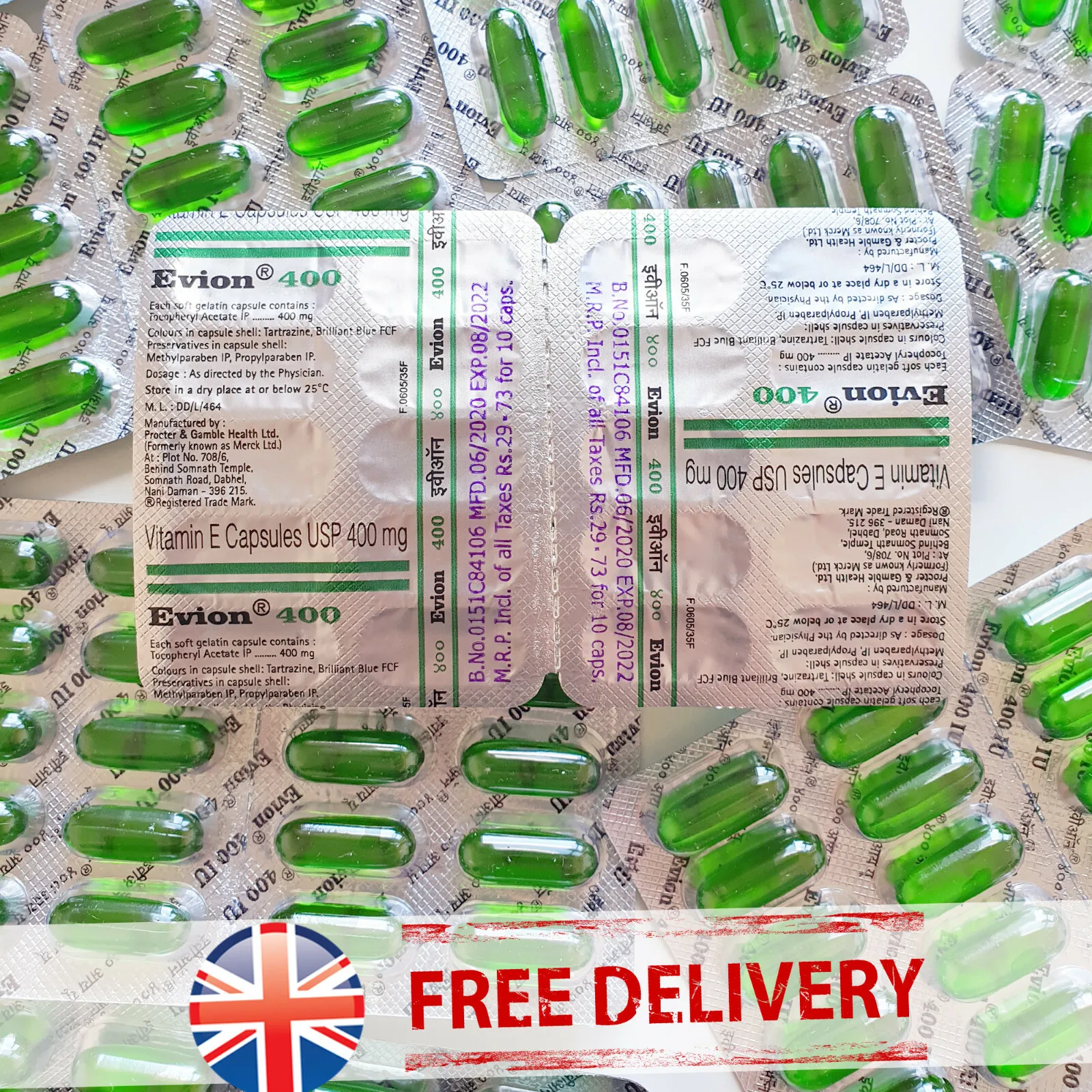 Vitamin E - Evion Capsules for Glowing Face Strong Hair Nails Glow Acne Wrinkles