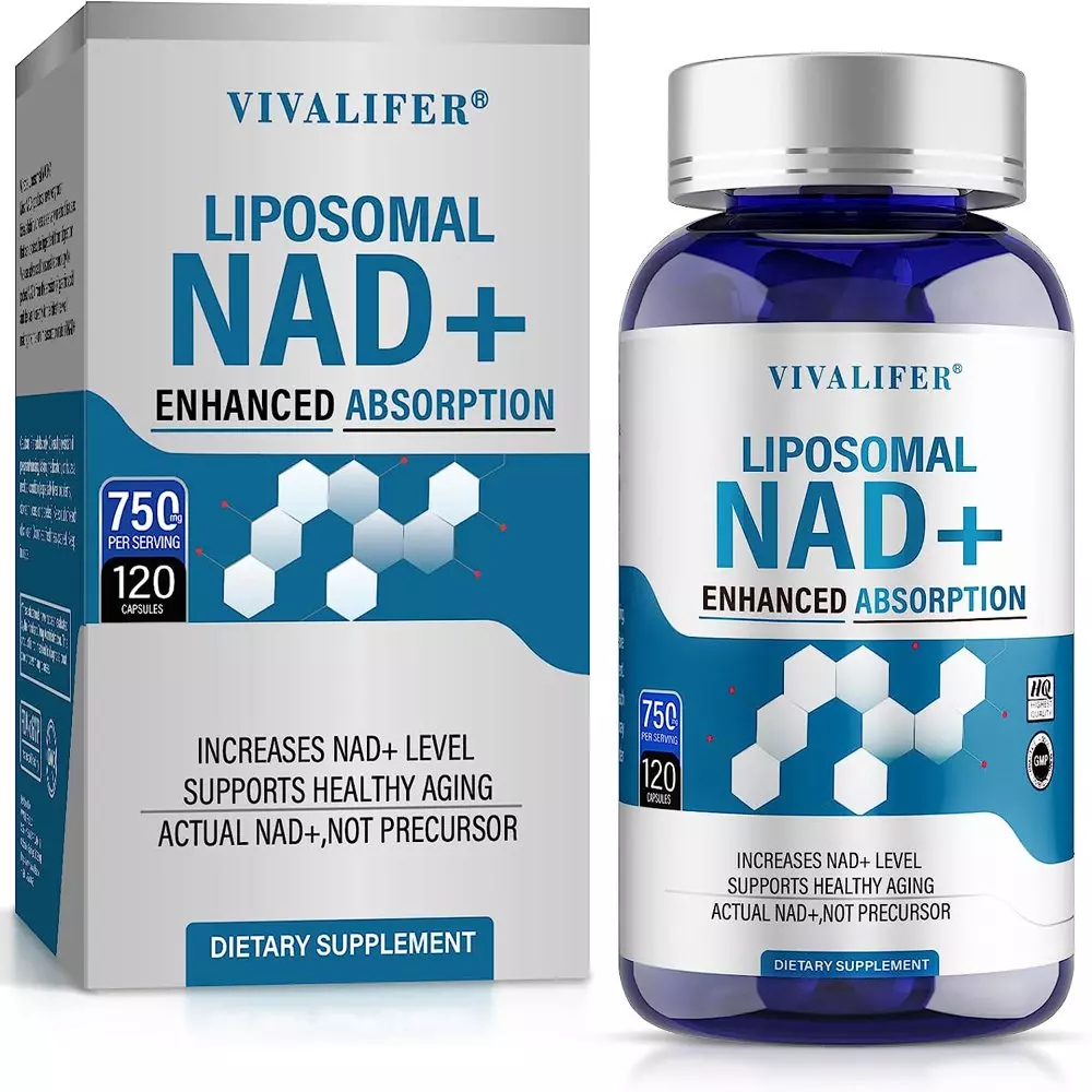 VIVALIFER Liposomal NAD+ Supplement, NAD+ 500Mg with TMG 250 Mg for Ultra Max En
