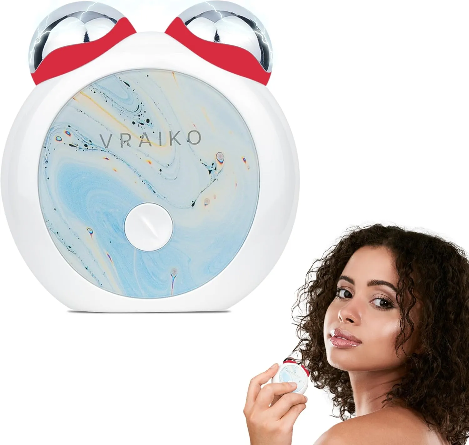 VRAIKO MiniCub Microcurrent Facial Device for Beginners, Jawline Sculpting & Toning Tool with Gentle Waves for Face Lifting Contouring and Double Chin, Mini True Beauty Glow Home Skin Care