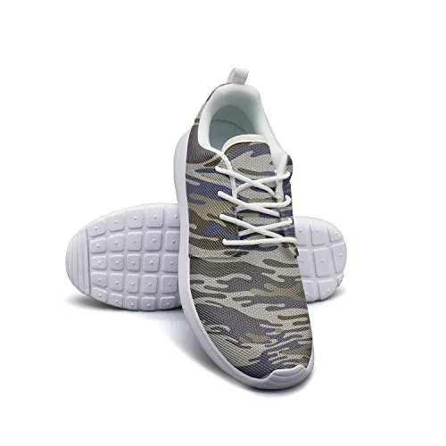 VXCVF Camo Army Camouflage Military Young Men White Sneakers for Mens Highly Breathable Athletic