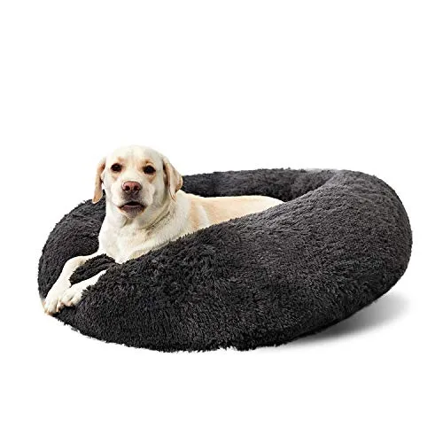 Washable Dog Round Bed Large Dogs, Donut Dog Bed Medium Dog, Comfy Dog Calming Cuddler Bed
