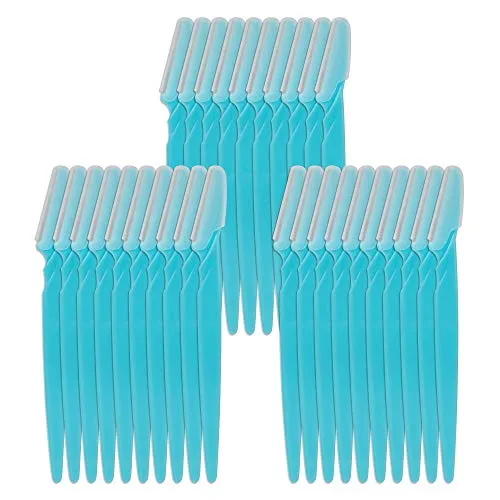 WBCBEC 30 Pieces Eyebrow Razor Shaper Trimmer Shaver Facial Razor with Precision Cover for Women and Men