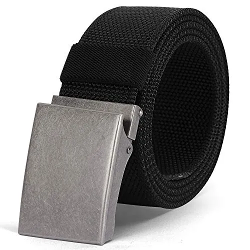 Web Belt for Men, BESTKEE Nylon Military Tactical Duty Belt Fully Adjustable Casual EDC Belt with Automatic Metal Buckle