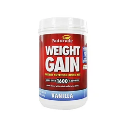 Weight Gain Powder, Vanilla - 40.6 oz (2.9 lb / 1.2 kg) by Naturade