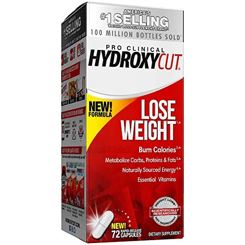 Weight Loss Pills for Women & Men | Hydroxycut Pro Clinical | Weight Loss Supplement Pills | Energy Pills to Lose Weight | Metabolism Booster for Weight Loss | Weightloss & Energy Supplements, 72 Caps
