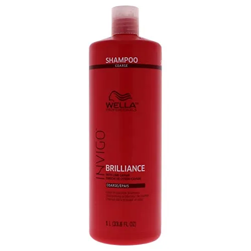 Wella Invigo Brilliance Shampoo for Coarse Hair By for Unisex - 33.8 Ounce Shampoo, 33.8 Ounce