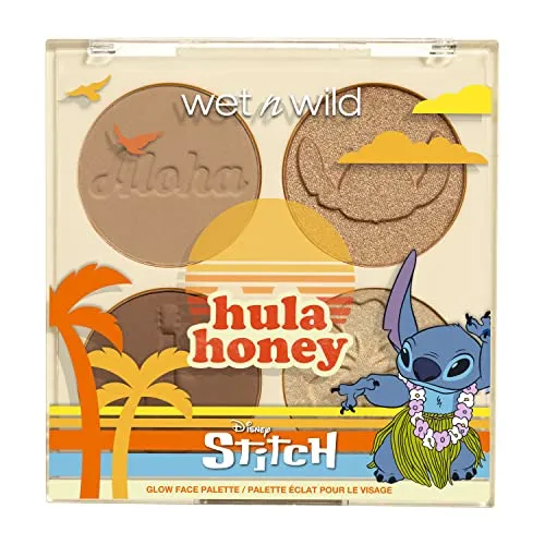 Wet n Wild Disney Lilo And Stitch Highlighter Face Makeup Palette, Hula Honey Glow