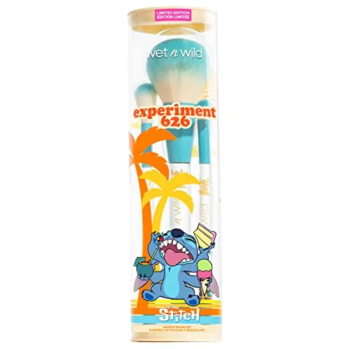 Wet n Wild Disney Lilo And Stitch Makeup Brush Set, Face Brush, Eyeshadow Brush, Highlighter Brush, Exp