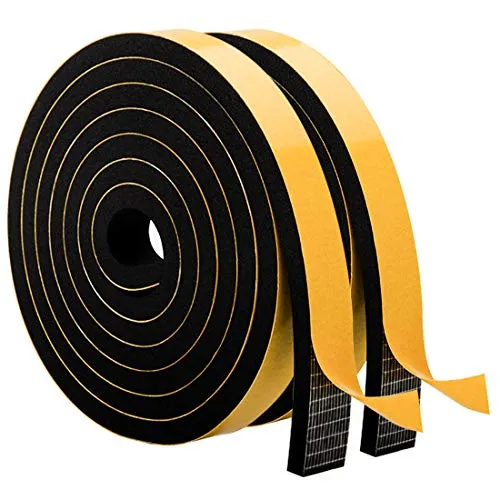 Window Weather Stripping-2 Rolls, 3/4 Inch Wide X 5/16 Inch Thick Weather Stripping Soundproofing Sealing Tape for Window and Door,Total 13 Feet Long?6.5ft x 2 Rolls?
