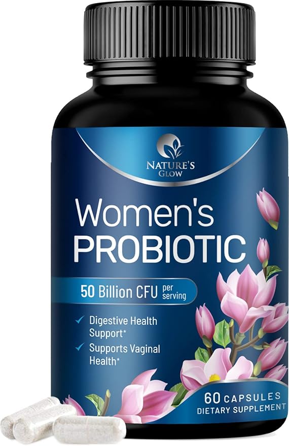 Women Probiotics For Digestive Health With 50 Billion CFU - Multi Strains Womens Probiotic With Acidophilus For Daily Vaginal & Urinary Health Support, Immune Support, Shelf Stable - 60 Capsules