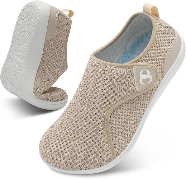 Womens Walking Shoes Comfortable Wide Diabetic Shoes Adjustable Zero Drop Edema Shoe Breathable Neuropathy Nursing Shoes Casual Wide Width Sneakers