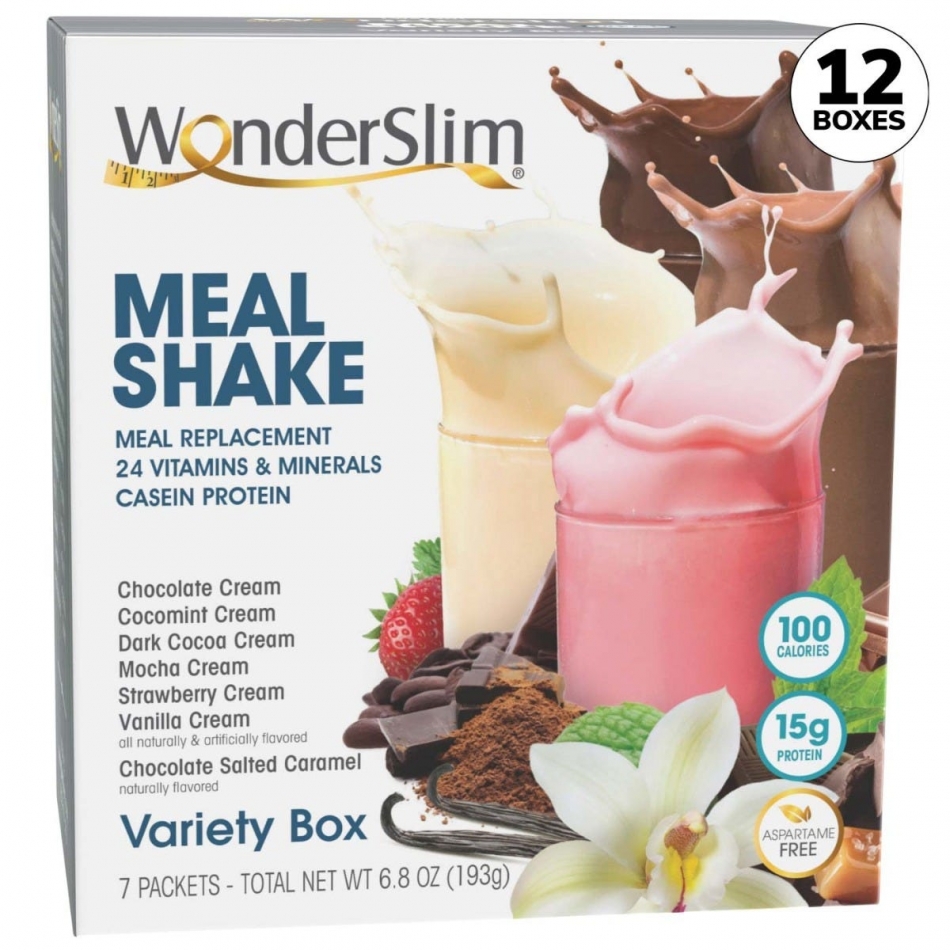 WonderSlim Aspartame Free Meal Replacement Protein Shake & Pudding
