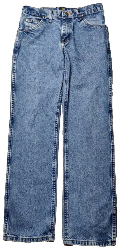 WRANGLER 47MWZ Men 31X32 Regular Fit Denim Blue Jeans