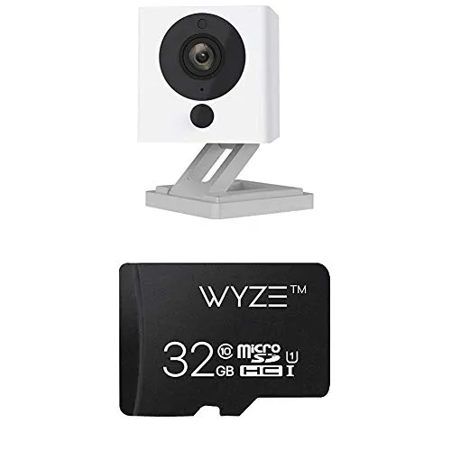 Wyze Cam v2 1080p Indoor Smart Home Camera with Wyze 32GB MicroSD Card Class 10