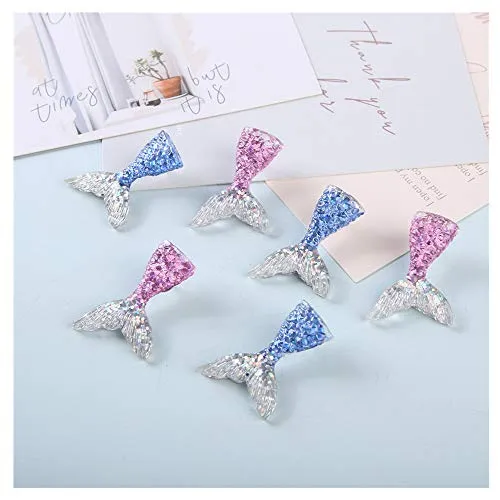 WZT 6Pcs Mermaid Push Pins Decorative Thumbtacks for Cork Board Marking Drawing Thumbtacks for Photos Wall, Maps, Bulletin Board, Cork Boards, Gift Idea