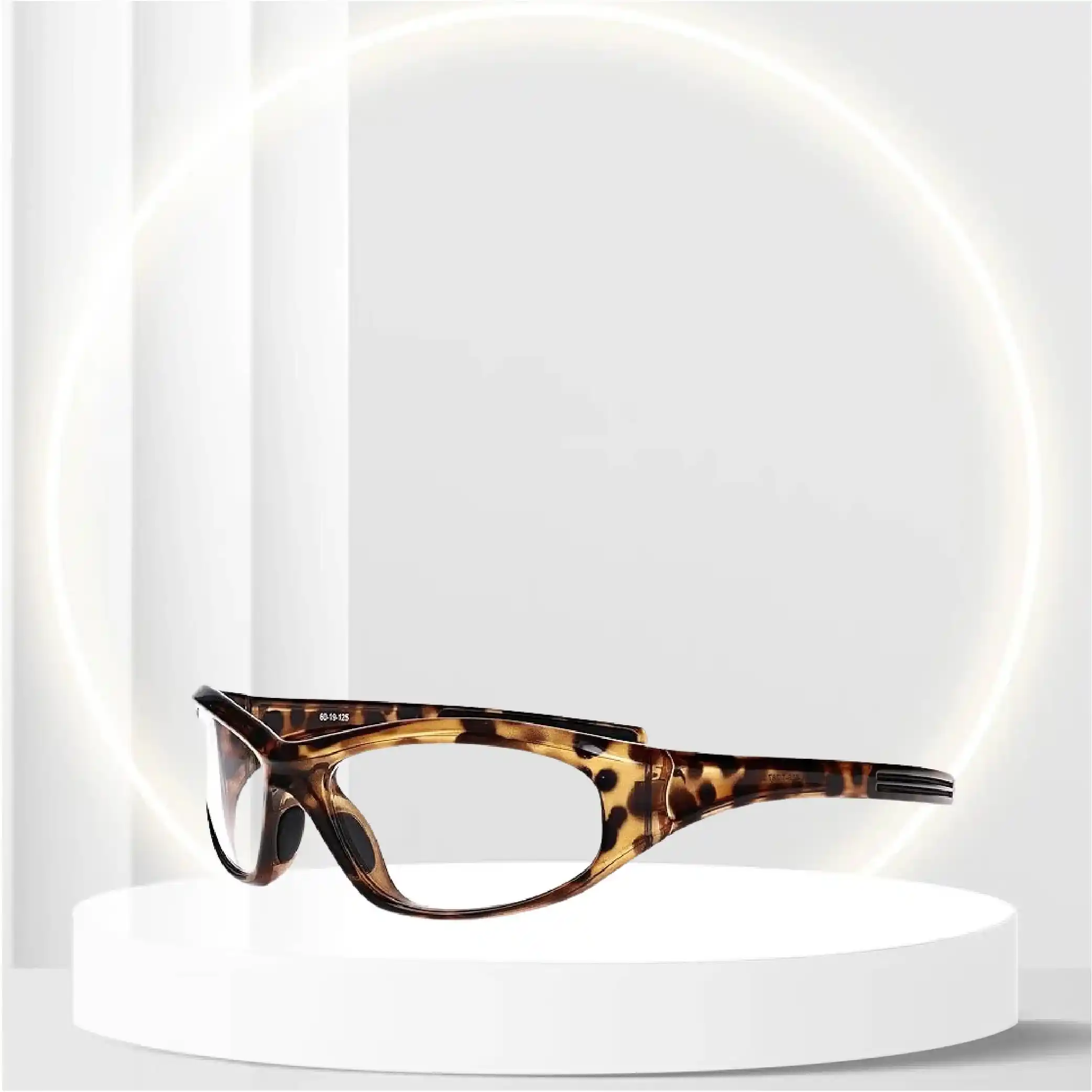 X-ray Radiation Leaded Protective Eyewear in Woman's Tortoise Stylish, Lightweight and Comfortable Wrap-around Plastic Safety Frame That Is Designed to Hug the Contour of Your Face Blocking Light From All Angles