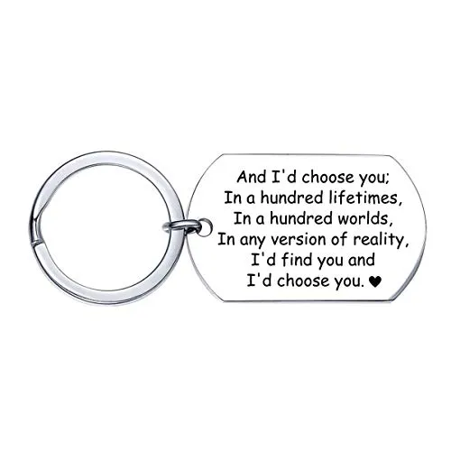 XGAKWD Anniversary Gifts for Men - Engraved Keychain with Romantic Quotes - Birthday, Wedding Gifts for Men, Boyfriend, Husband Key Chain Gifts from Wife