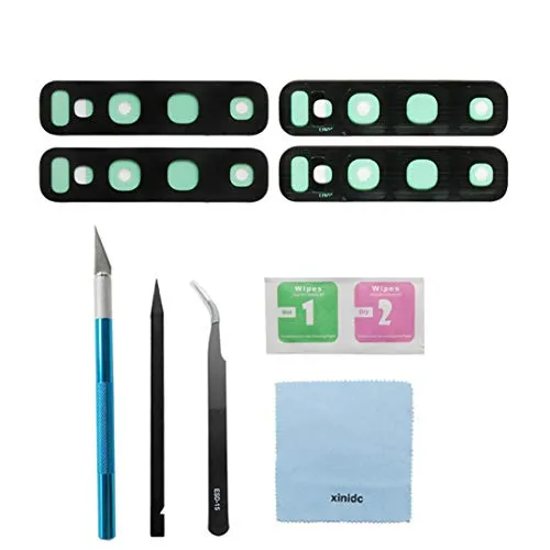 Xinidc Original OEM Rear Back Camera Lens Replacement for Samsung Galaxy S10 and S10 Plus with Adhesive Preinstalled Includes Repair Tools Set (2pcs Camera Glass)