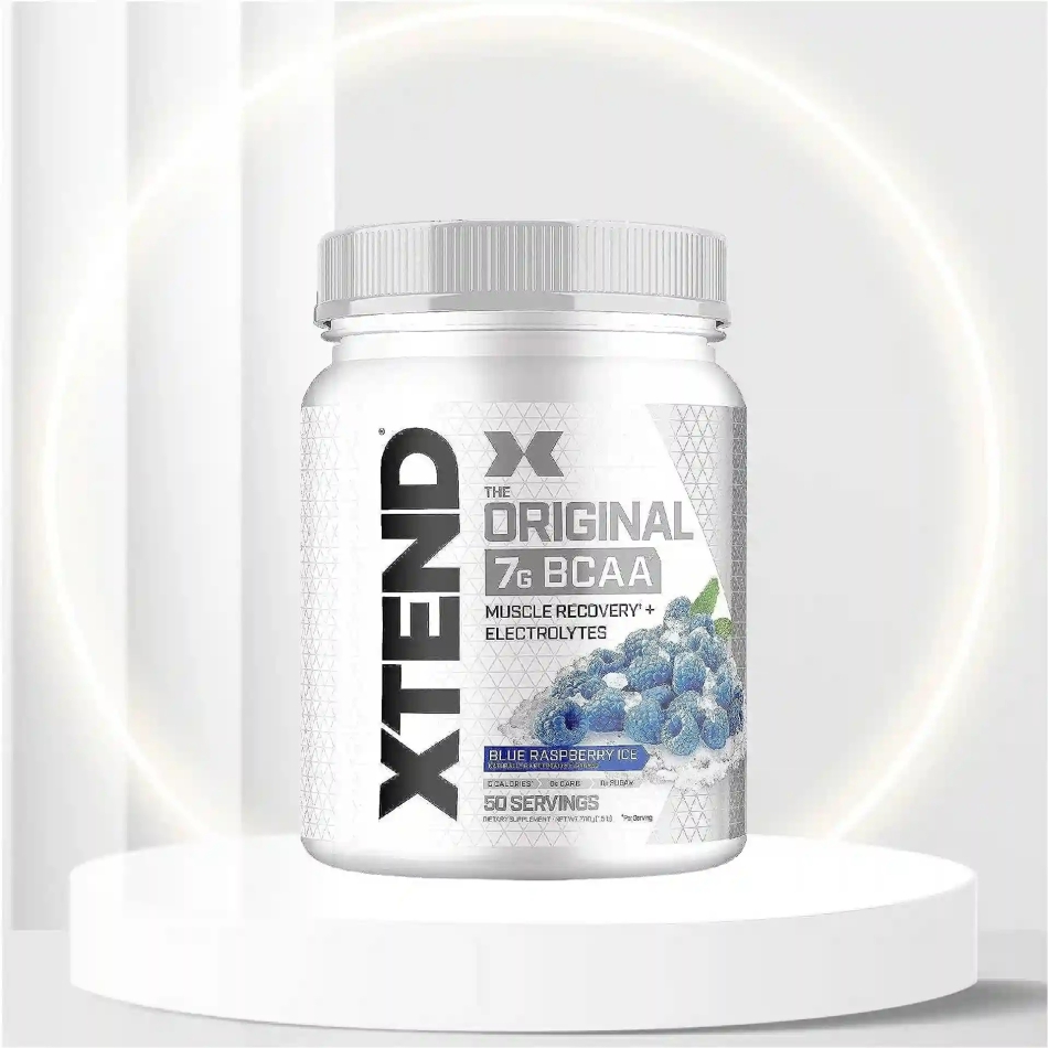 XTEND Original BCAA Powder Blue Raspberry Ice | Sugar Free Post Workout Muscle Recovery Drink with Amino Acids | 7g BCAAs for Men & Women | 50 Servings