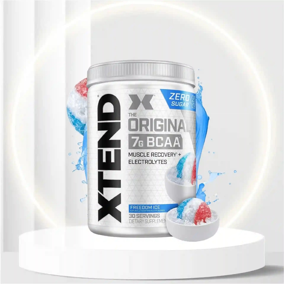XTEND Original BCAA Powder Freedom Ice | Sugar Free Post Workout Muscle Recovery Drink with Amino Acids | 7g BCAAs for Men & Women | 30 Servings