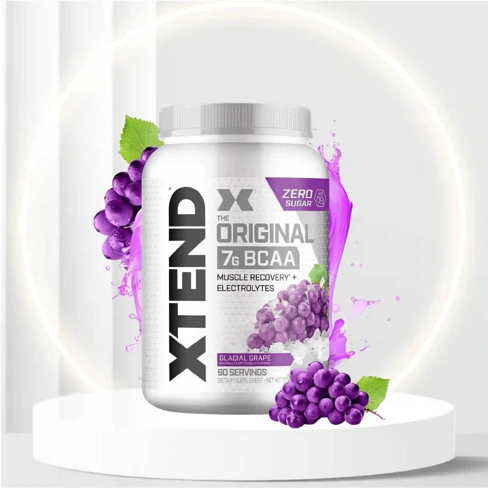 XTEND Original BCAA Powder Glacial Grape | Sugar Free Post Workout Muscle Recovery Drink with Amino Acids | 7g BCAAs for Men & Women |ï¿½90 Servings