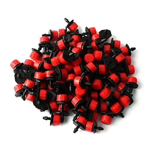 Yardwe 50PCS Adjustable Irrigation Drippers Sprinklers 1/4 Inch Emitter Dripper Micro Drip Irrigation Sprinklers for drip Irrigation System Parts Garden Watering