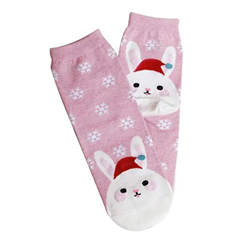 Yemenger Womens Casual Socks - Cute Crazy Lovely Animal Cats Dogs Owls Art Pattern Good for Gift Pink