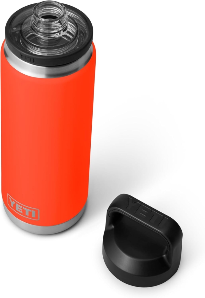 YETI Rambler 26 oz Bottle, Leakproof, Vacuum Insulated, Stainless Steel with Chug Cap, Solar Flare