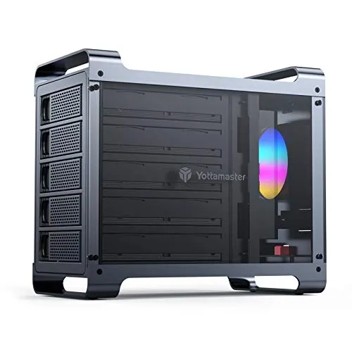 Yottamaster 5 Bay Hard Drive Enclosure,Aluminum Alloy 2.5