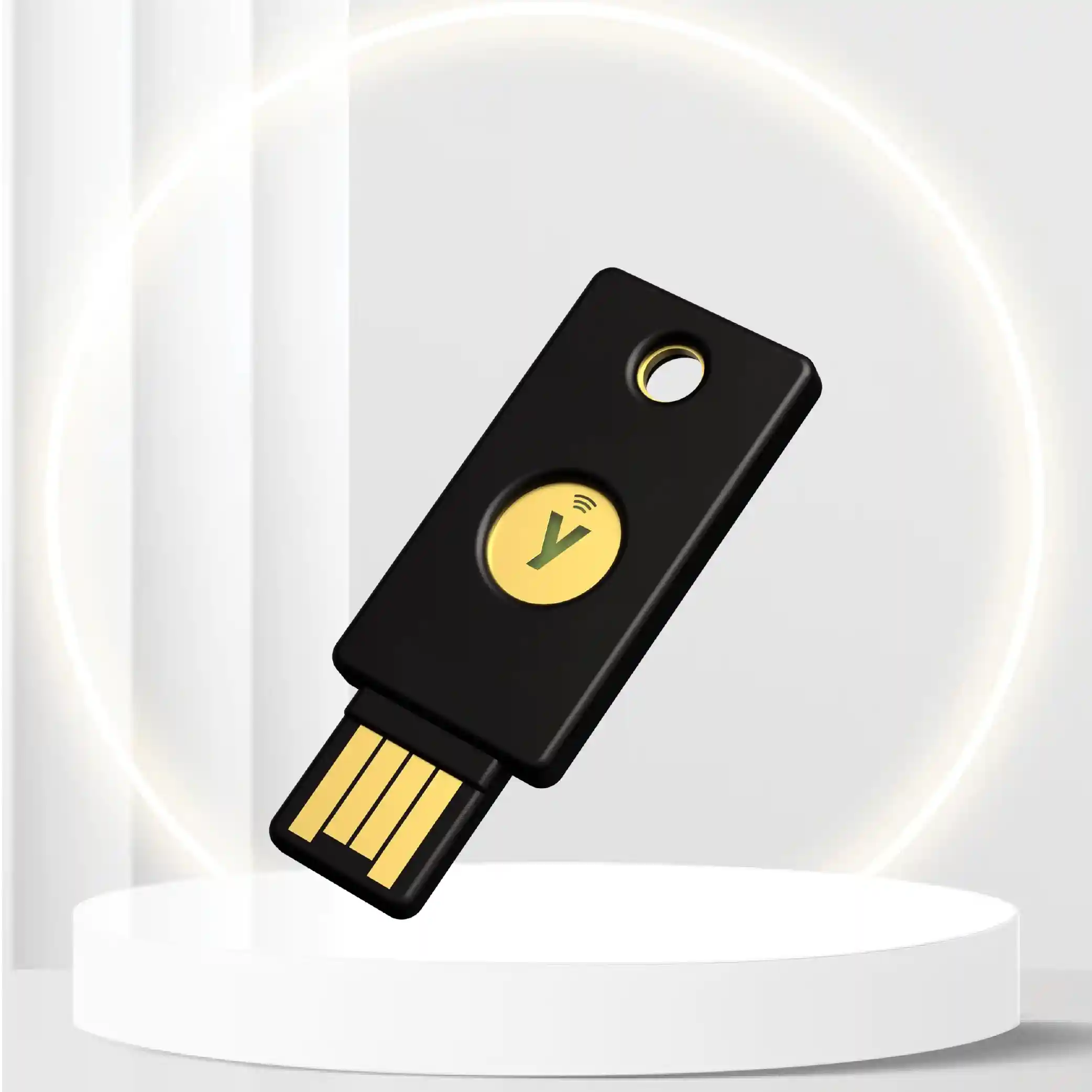 Yubico - YubiKey 5 NFC - Two Factor Authentication USB and NFC Security Key, Fits USB-A Ports and Works with Supported NFC Mobile Devices - Protect Your Online Accounts with More Than a Password