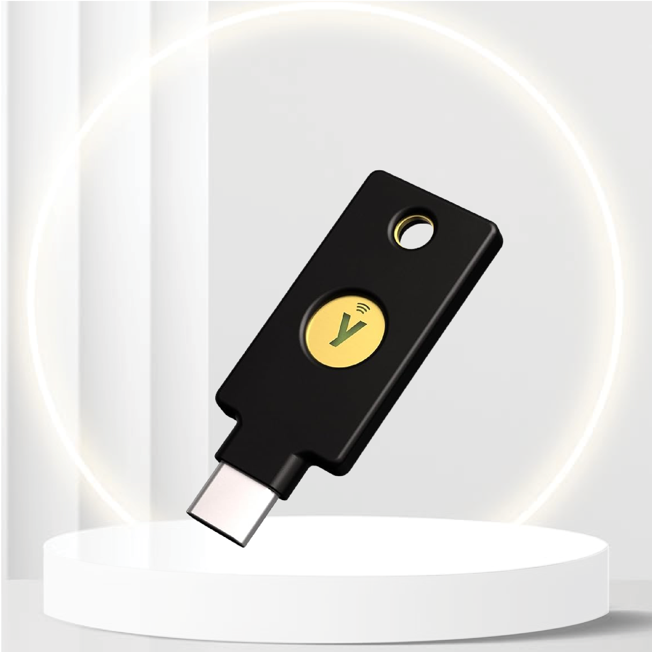 Yubico - YubiKey 5C NFC - Two Factor Authentication USB and NFC Security Key, Fits USB-C Ports and Works with Supported NFC Mobile Devices - Protect Your Online Accounts with More Than a Password