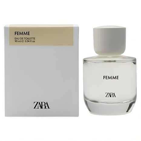Zara Femme Women Perfume Floral Fragrance Scent with Frangipani Peony Orchid Vanilla and Tonka Bean EDT Eau de Toilette 90ml 