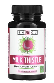 Zhou Nutrition, Milk Thistle, Liver Support Formula, 450 mg, 60 Veggie Capsules
